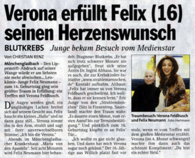 Verona erfüllt Felix seinen Herzenswunsch